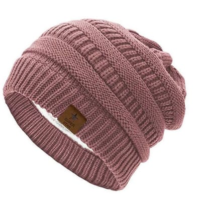 Sjtoer Muts - Wintermuts - One size - Roze - Unisex - Muts dames - Muts heren - Gebreide – Warme Gevoerde Beanie