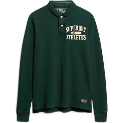 Superdry Vintage Athletic LS Polo Heren - Maat S