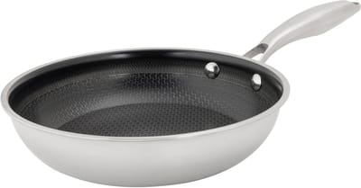 Cosy&Trendy Hexapro Koekenpan - Ø20x4,5cm - PFAS-vrij - Inductie Koekenpan - Ovenbestendig tot 200°C - Snelle opwarming – Zonder deksel - Zilver-grijs
