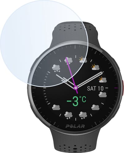 Screenprotector Geschikt voor Polar Pacer Pro - Extra Sterk - Tempered Glass - Gehard Glas - Beschermglas Screen Cover - Bescherm Protector voor Smartwatch