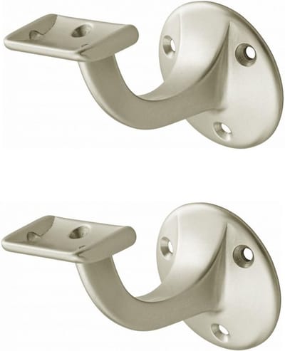 Hermeta leuninghouder 3502-02 - Nieuw Zilver - Aluminium - Opschroef - Vlak Zadel - 2 stuks