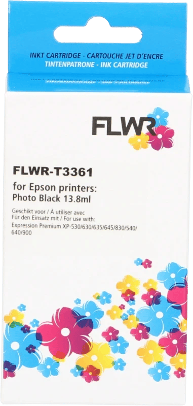 FLWR - Cartridges / Epson 33XL (T3361) / foto zwart / Geschikt voor Epson