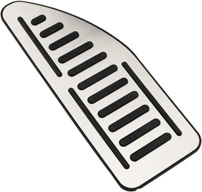 Auto Pedaal Covers - Voetsteun Plaat - Verbeterde Grip - Antislip Rubber - Set van 2 of 3 - Zilver