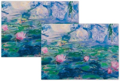 Lanzfeld MuseumEditions - Katoenen Placemats - Set van 2 - Placemat - Kunst - Museum Kwaliteit - Claude Monet - Waterlelies