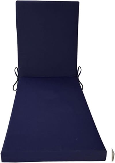 Loungerkussen - Buitenmeubels - Ontspannen Buiten - Waterafstotend - 54x183 cm - Blauw