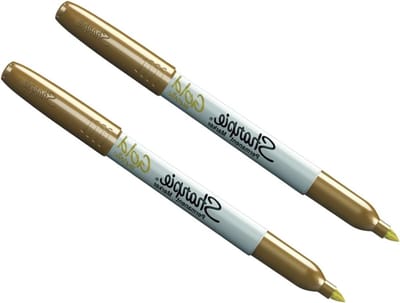 Permanente Markers - Gouden Stiften - Schrijven op Donkere Oppervlakken - Hoog Zichtbare Metallic Inkt - 2 Stuks - Goud