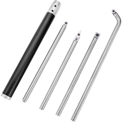 VEVOR Houtbeitelset 12 mm, Houtbeitel met handvat Lengte 295 mm, Houtbeitel (1+4) PCS, Houtsnijmes met schachtlengte 250 mm, Houtbeitel voor houtdraaibanken