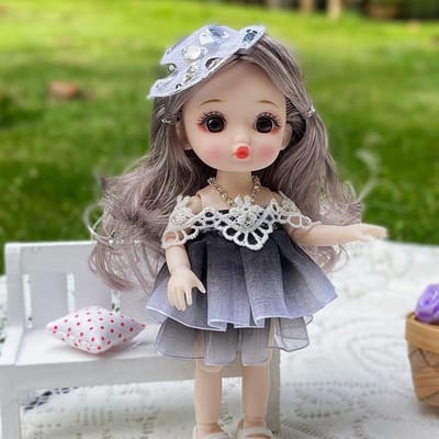 17cm Schattige Stijl Pop met Kleding en Schoenen Beweegbaar 13 Gewrichten Lief Gezicht Verjaardagscadeau voor Meisjes Speelgoed voor Kinderen Prinsessenpoppen