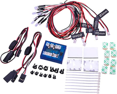 LED Verlichtingskit voor RC Auto's - Simulatie Zwaailichten en Remverlichting