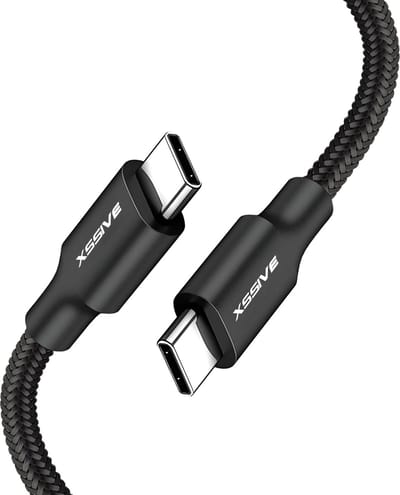 USB-C Kabel met Super Fast Charge - Nylon Gevlochten - USB C naar USB C Kabels - Geschikt voor iPhone 16, 15, CarPlay en Android Auto - 1 Meter