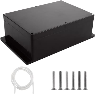 Waterdichte Lasdoos IP65 Zwart - Kabelverdeeldoos voor Buiten en Binnen - ABS - 26.5 x 18.3 x 9.5 cm