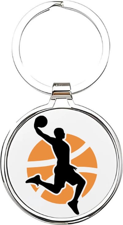 Akyol - basketball Sleutelhanger - Basketbal - basketballers - cadeau - sport sleutelhanger - sport - hoopers - gepersonaliseerd - basketballers - sleutelhanger voor basketballers - sleutelhanger voor jongens - bal - ballen - 4 x 7,5 CM