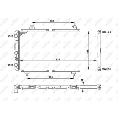 Radiator, motorkoeling NRF 52152
