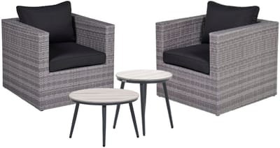 Missoula balkonset – 4-delige wicker loungeset