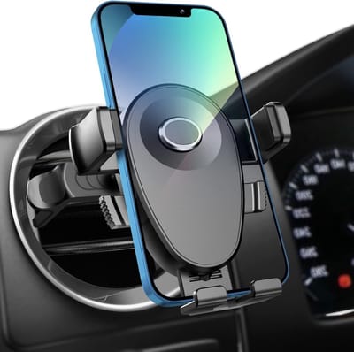 Ronde Auto Telefoonhouder voor Ventilatierooster, Eenvoudige Eénhandige Bediening voor iPhone, Samsung en Huawei Smartphones