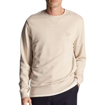 Lyle & Scott Uniseks Sweatshirt met tonaal adelaarslogo voor volwassenen (Crème)