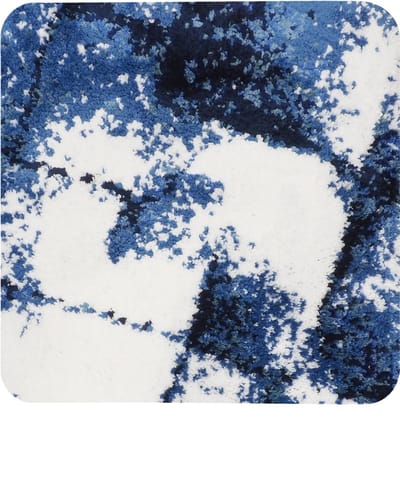 Dutch House Bidetmat Cannes - Bidetmat 60x60cm - Blauw - Antislip - Badmatten - Anti Slip Douchemat - Badkamer Mat - Snel Absorberend - Snel Drogende Badmat - Bidetmat - WC mat - Toiletmat voor hangend toilet