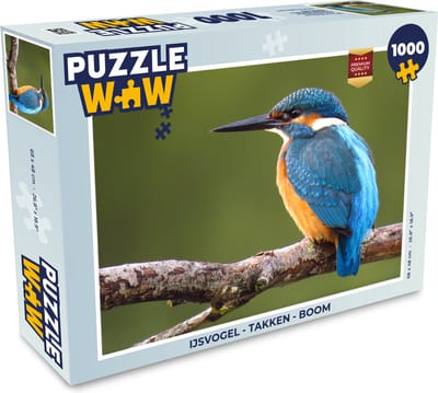 Puzzel IJsvogel - Takken - Boom - Legpuzzel - Puzzel 1000 stukjes volwassenen