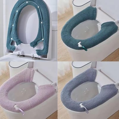 Toiletzitting Deksel - Toiletbril Hoes - Hygiënisch Warm Zitten - Zacht Verdikt Wasbaar - Universeel Rekbaar
