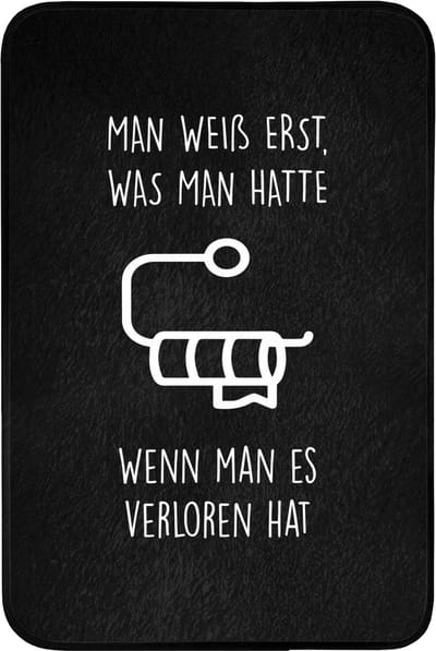 Badmat 60x90 cm - Antislip - Quotes - WC papier - Zwart - Humor - Badmatten voor badkamer - Badkamermat - Douchemat - Badkamer mat