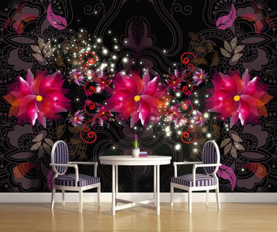 Flowers Abstract Photo Wallcovering