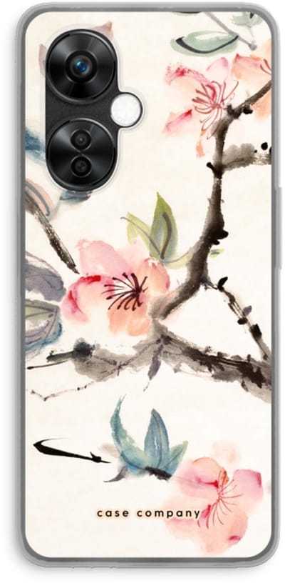 Case Company® - Hoesje geschikt voor OnePlus Nord CE 3 Lite hoesje - Japanse bloemen - Soft Cover Telefoonhoesje - Bescherming aan alle Kanten en Schermrand