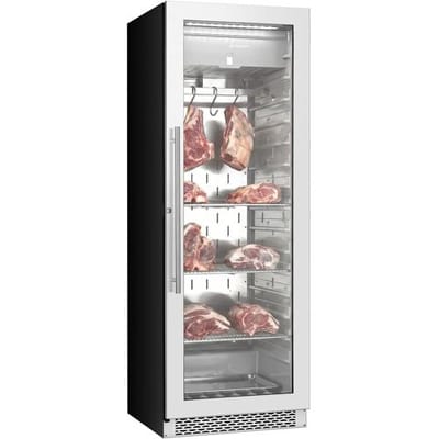GGM Gastro Dry Aging Fleischreifeschrank - 595mm - 352 Liter - 1 rahmenlose Glastür - Edelstahl