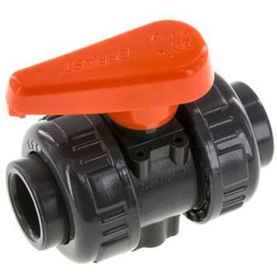 PVC 2-weg Kogelkraan Dubbele Wartel 20 mm Sok EPDM
