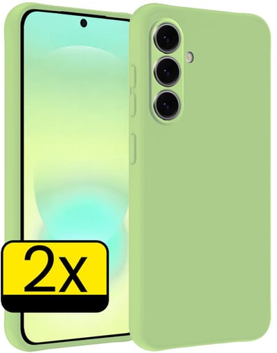 Hoesje - 2 Stuks - Geschikt voor Samsung Galaxy A37 - Sterk & Shockproof - Case Siliconen - Back Cover - Telefoon Hoes - Telefoonhoesjes - Groen