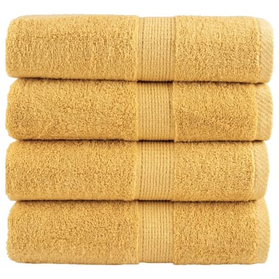 vidaXL - Gastendoekjes - SOLUND - 4 - st - 600 - g/m² - 30x50 - cm - goudkleurig