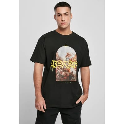 Mister Tee - Pray Painting Oversize Heren Tshirt - L - Zwart