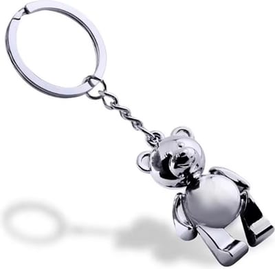 Sleutelhanger Teddybeer I Sleutelhouder I Sleutelhanger Beer I Sleutelhanger Teddy I RVS I Zilver
