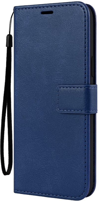 Hoesje Met Pasjeshouder - Geschikt voor Samsung Galaxy S25 Edge - Luxe Bookcase Portemonee - Flip Case - Kunstleer Book Case - Flipcase - Book Cover - Walletcase - Portemonneehoes - Donkerblauw