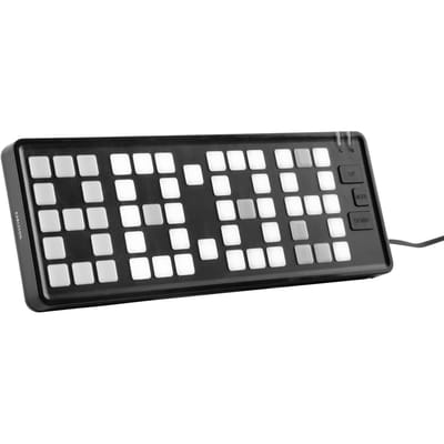 Karlsson Wekker Keyboard - Zwart - 23x1.5x8.3cm - Scandinavisch - Wekker voor slaapkamer - Wekkers