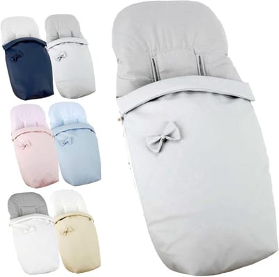 Voetenzak Kinderwagen - Baby Slaapzak - Comfortabel Reizen - Universele Pasvorm - 95 cm - Grijs