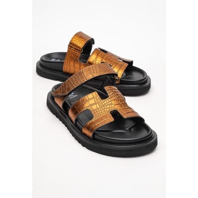 Loana Leer Slide Sandaal