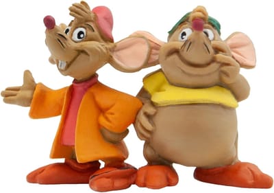 Bullyland 12502 – Speelfiguur en verzamelfiguur Guus & Jacques uit Assepoester, ca. 5 cm – levensecht en detailrijk vormgegeven – ideaal als taartfiguur en klein cadeautje voor kinderen vanaf 3 jaar.