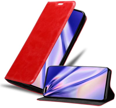 Cadorabo Hoesje geschikt voor Huawei MATE 40 PRO in APPEL ROOD - Beschermhoes met magnetische sluiting, standfunctie en kaartvakje Book Case Cover Etui