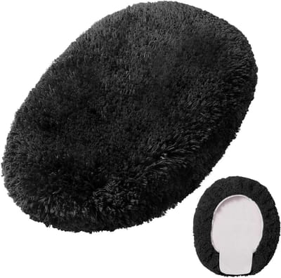 Toiletbrilhoes - Toiletdeksel Cover - Badkamer Comfort - Zachte Vulling - 49.5 x 47 cm - Zwart