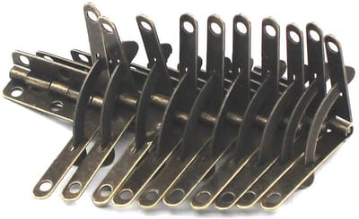 Dailygoods- Sieradenbox Scharnieren 20 Stuks - Decoratieve Scharnier Reparatie Plaat - Antiek Brons - Duurzaam - Verstelbaar - 90 Graden Rotatie