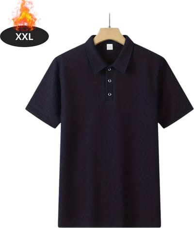 Livano Poloshirt Heren - T-Shirt Heren - Shirt - Overhemd - Polo Shirt - Marineblauw - XXL