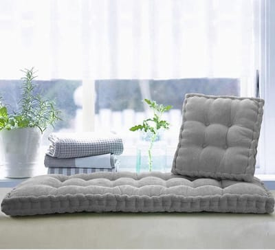 Bankkussen Tuinbank - Buitenkussen Zitkussen - Comfortabel Zitten - Extra Dik - 110 x 30 cm - Grijs