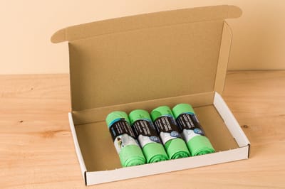 Addis 7L Bio Afvalzakjes voor Compost Caddy – Composteerbaar & Biologisch Afbreekbaar – 4 Rollen (80 Zakjes)