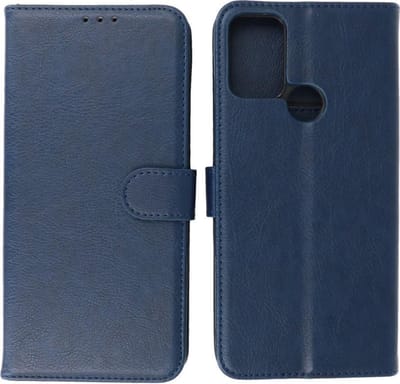 Motorola Moto G50 5G Hoesje - Book Case Telefoonhoesje - Kaarthouder Portemonnee Hoesje - Wallet Case - Navy