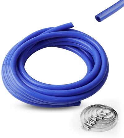 Dailygoods- Vacuümslang 6 Meter - Hoge Temperatuur - Onderdrukslang - Siliconen Slang - Klemmen Ø 6-12 mm - ID 8mm, OD 14mm - Siliconenslang