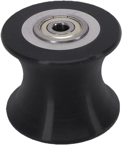 Lagerkatrolwiel - Reservewiel Katrol - Apparatuur Reparatie - Roestvrij Staal - 61 Mm Diameter - Zwart