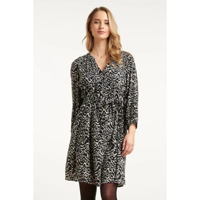 Smashed Lemon Elegante zwart en wit abstracte jurk |