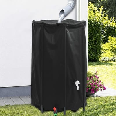 Waterreservoir met kraan - Opvouwbare tank - Tuin water geven - Duurzaam pvc materiaal - 500 liter - Zwart