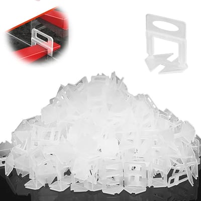 Dailygoods- Nivelleringsclips 200 Stuks - Tegelgereedschap - Egaliseerset 1 mm - Nivelleersysteem - Voegbreedte 1 mm - Geschikt voor tegels 3-12 mm - Tegelleghulp