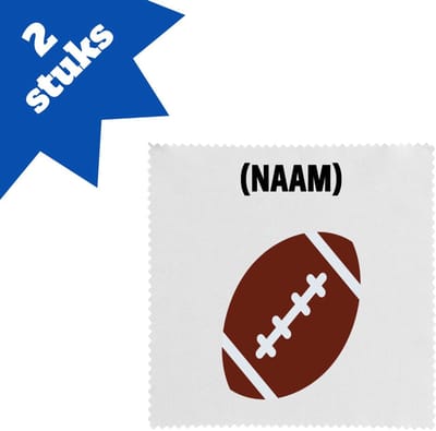 Akyol - american football met eigen naam brillendoekjes - Sport - sporter - american footbaal - 17,8 bij 17,8 cm - 2 stuks
